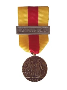 Médaille St Mihiel 1918avec Barrette modèle Delande - RETIRAGE - Foto 1 di 2