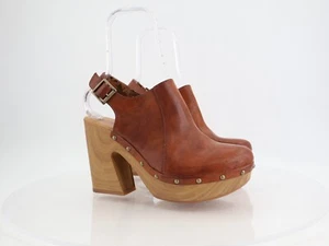Korks Kork-Ease Delaney Clog 11 Brown Slingback Block Heel Platform Studded Pump - Picture 1 of 15