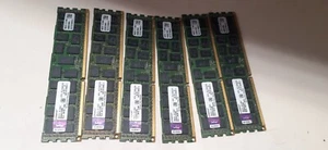 Lot of 6 Kingston 8GB 2RX4 PC3-12800R Server RAM KTH-PL316K4/32G - Picture 1 of 2