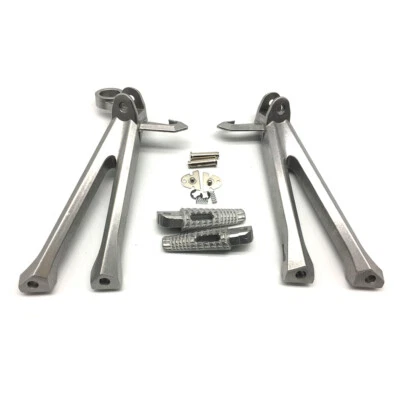 Soporte de estriberas traseras plateadas para pasajero para Suzuki GSX-R600 GSXR750 2011-2016 Foto 1 de 4