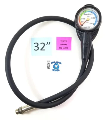 Cressi 2 " Kompakt 5000 Psi Spg Tauchpumpe Druckmesser Taucher + Stiefel 5836 - Bild 1 von 4