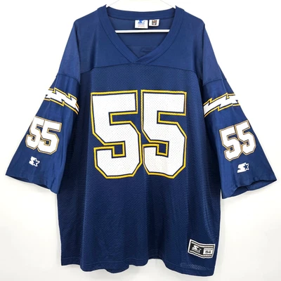 Camiseta deportiva vintage 1995 auténtica Starter San Diego Chargers #55 Junior Seau para hombre 2XL Foto 1 de 4