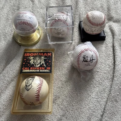 5 Replica Signed Baseballs: Babe Ruth, Nolan Ryan, Honus Wagner, Ty Cobb, etc. - Image 1 of 4