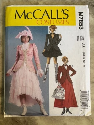 McCalls COSTUME M7853 MISSES Victorian Regency Pirate Poppins Asymmetrical - Image 1 of 2