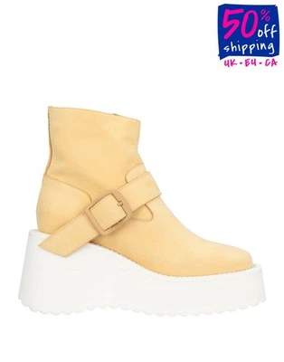 PVP €514 MM6 MAISON MARGIELA Cuero Botines US7 UK4 EU37 Hecho en Italia Foto 1 de 4