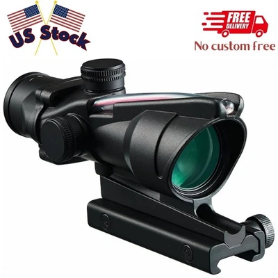 Mira telescópica 4X32 mira telescópica de fibra roja negra Foto 1 de 3