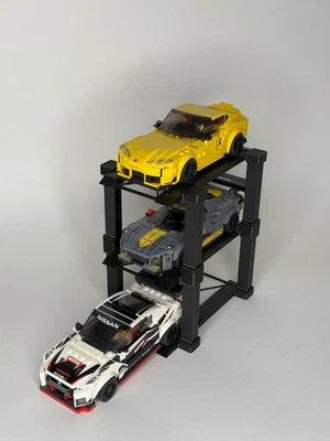 乐高 Speed Champions 汽车展示架,模块化 3 汽车展示,汽车升降机! (V.2) — 第 1/4 张图片