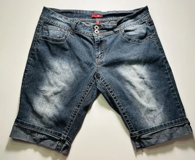 复古 Bongo 百慕大牛仔裤青少年尺寸 17 纽扣口袋袖口拉链 — 第 1/4 张图片