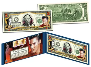 1 juego de 3 billetes de 2 dólares de color diferente elvis DINERO DE REGALO - JUEGO DE ELVIS - Imagen 1 de 5