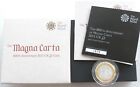 2015 Royal Mint Magna Carta 2 £ épreuve argent boîte à pièces coa
