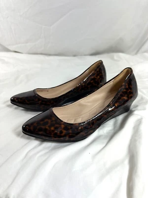Genuine ladies COLE HAAN tali luxe tortoise patent leather wedge shoes 7B - Image 1 of 4