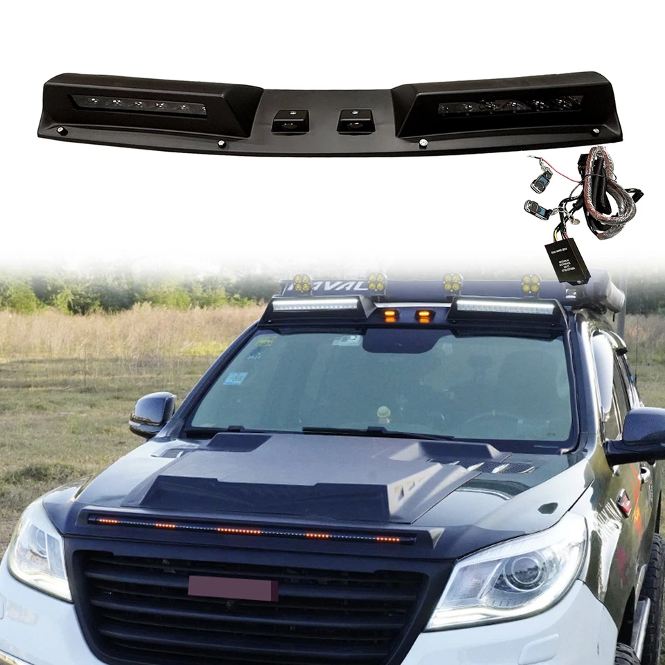 Black Top LED Roof Light Bars DRL Fits for Great Wall Haval H9 2015-2023 - Image 1 of 4