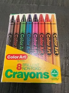 Vintage Dixon Ticonderoga Crayons 8 Count Color Art - Picture 1 of 3