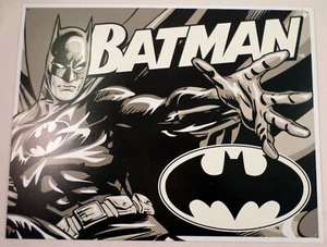 Batman Duotone Black And White 12.5" X 16" Comic Book Tin Sign Dc Comics #1731 - Picture 1 of 3