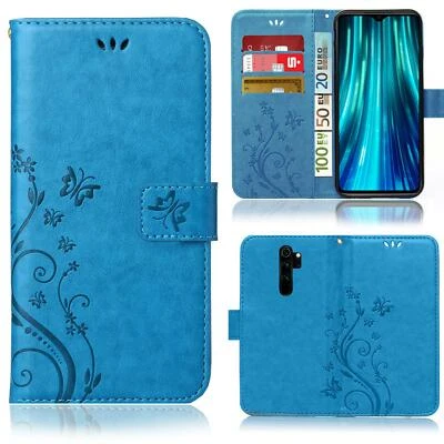 NUMIA Handy Tasche für Xiaomi Redmi Note 8 Pro Schutz Hülle Blumen Case Cover Etui