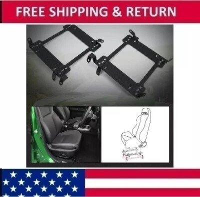 For 1993-2007 Subaru Impreza WRX STI Racing Seats Base Bracket Rail Track Pair - Image 1 of 4
