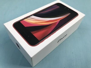 Apple iPhone SE Rouge 64 Go BOITE VIDE UNIQUEMENT design prisme avec inserts - Photo 1 sur 6