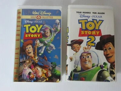  Disney's Toy Story 1 (1995) and Toy Story 2 (2000) VHS Tapes Lot 2 #19947/19542 - Image 1 of 4
