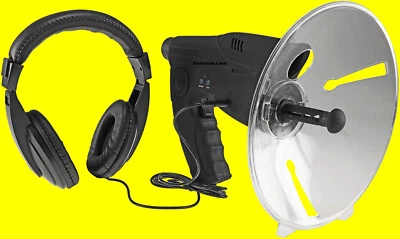 Parabol-Richtmikrofon 90m Abhörgerät Geräusch-Verstärker mit Kopfhörer +Aufnahme - Bild 1 von 4