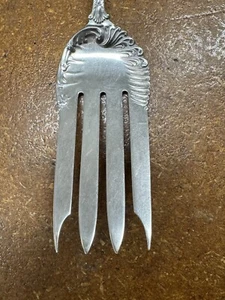 Geo. C. Shreve & Co San Francisco Sterling Serving Fork 9.25” 65 Grams Monogram - Picture 1 of 6