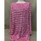 Retrofete Pink Sequin Long Sleeve Mini Dress