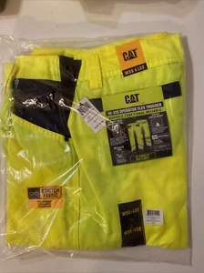 CAT HI-visibility ANSI CLASS E Operator Flex Trouser Size W36 X L32 - Picture 1 of 7