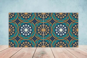 Juego de 2 azulejos de cerámica marroquí con diseño marroquí - Imagen 1 de 6