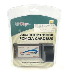 Q- Stor USB 2.0 + IEEE1394 Firewire Combo CardBus PC Card 4 Ports - Picture 1 of 4
