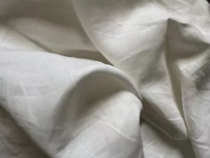Off White Handkerchief Linen Woven Fabric Light Weight 60" Wide By The Yard - Picture 1 of 2