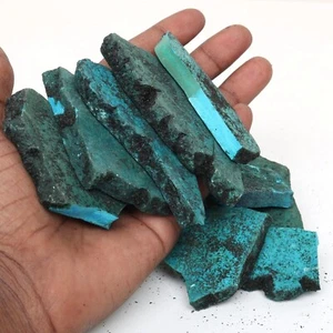 Natural Blue Turquoise 500 Ct Rough Slab Stones Lot Faceted Gemstone - Picture 1 of 8