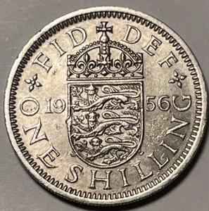 1956 GB/UK ENGLAND One Shilling COIN. Bx12.20 - Picture 1 of 2