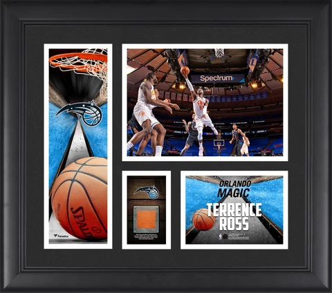 Terrence Ross Magic FRMD 15 x 17 Collage with a Piece of Team-Used Basketball Cover