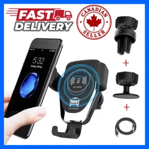 Support Chargeur Voiture Sans Fil Universel 30W Support Charge Rapide pour iPhone Android - Photo 1 sur 7