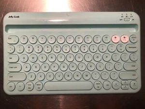 Teal Multi-Device Bluetooth Jelly Comb Wireless Keyboard in Very Good Condition - Picture 1 of 3