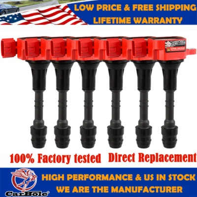 6pcs Ignition Coils UF349 for 2004 2005 2006 2007 2008 2009 Nissan Quest V6 3.5L - Image 1 of 4