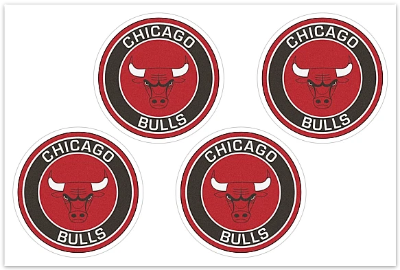 (4) Chicago Bulls NBA Decals / Yeti Stickers *Free Shipping - Image 1 of 1