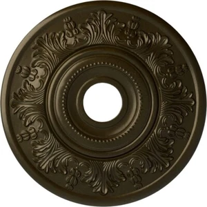 Ekena Millwork Vienna 20" Painted Green Gold Ceiling Medallion - Picture 1 of 5