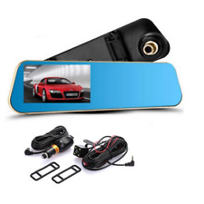 Car Rearview Mirror 4.3"1080P DVR Dual Dash Camera Dashcam Recorder Camcorder