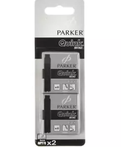 Parker Quink Tintenpatronen kurz schwarz 12 Stück - Bild 1 von 1