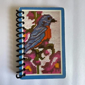 Handmade Bluebird Playing Card Sketchbook Art Journal Upcycle 30 pages - Picture 1 of 5