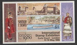 SAMOA 1980 International Stamp Exhibition London Mini Sheet MNH $1.00 - Picture 1 of 1