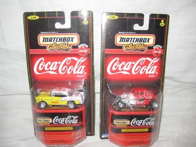 MIP Matchbox Coca Cola Lot w 1955 Chevy Bel Air & 1933 Ford Coupe 33 Willeys - Image 1 of 4