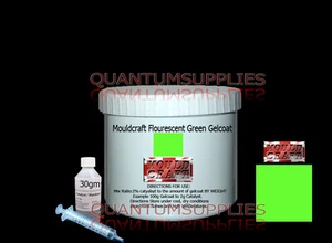 FLUORESCENT GREEN TOPCOAT 250g kit FOR FIBREGLASS MOULDS / etc.Lloyds Approved - Bild 1 von 1