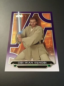2018 Topps Star Wars Galactic Files #AOTC-22 Obi-Wan Kenobi purple /99 - Picture 1 of 2