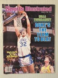 Sports Illustrated March 17 1986 Mark Alarie Duke Blue Devils Label Removed Bag - Bild 1 von 9