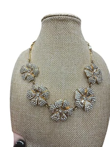 Kate Spade New York Pave Crystal Pocket Full of Posies Gold-Plated Necklace - Picture 1 of 8