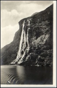 Norge Norwegen ~1926 Waterfall Die 7. Schwestern AK Wasserfall River Falls - Picture 1 of 1