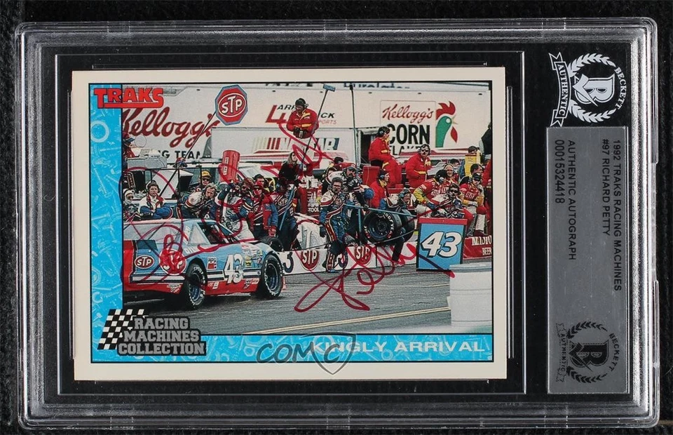 BAS 1992 Traks Racing Machines Kingly Arrival #97 BGS Authentic Auto - Image 1 of 2
