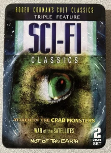 Triple Feature Sci-Fi Cult Classics in a Tin 2 DVD set Roger Corman Used - Picture 1 of 5