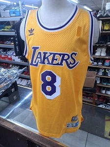 NWT Los Angeles Lakers Kobe Bryant Adidas NBA Hardwood Classics #8 Jersey L + 2 - Picture 1 of 6